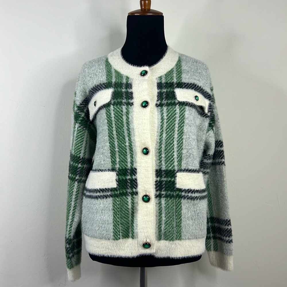 INDUSTRY Green Cozy Cardigan S